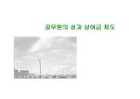 공무원의 성과상여금제도-1