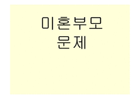 미혼부모 문제-1