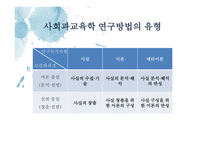 사회과교육학 연구방법의 유형 - 일원론적 입장과 이원록적 입장 -11