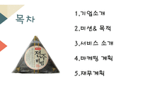 사업계획서 (주) 삼각김밥 - 편의점 배달 서비스 -2