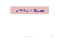 스파이스 - 향신료 정의 -1