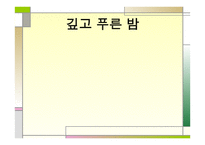 독후감 - 깊고푸른밤 -1