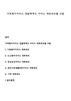 사회복지서비스 전달체계의 서비스 네트워크별 구분-1