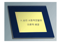 심리사회적 모델 - 등장배경 -7
