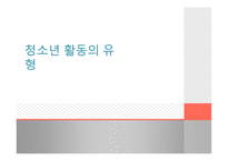 청소년 활동의 유형 -1