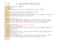 청소년지도방법론 - 청소년지도의 내용 -3