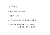 아르바이트 형태에 따른 스트레스 지수의 차이 -6