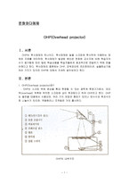 OHP 리포트 -  2  OHP의 특징 2 3  OHP의 장점 2 4  OHP의 단점 2 5  OHP자료의 제작 3 6  TP사용시 유의점 6 7  OHP 및 TP의 교육기관에서의 활용 6 8  OHP 및 -2