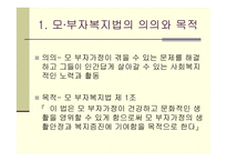 모,부자 복지법 - 의의와 목적 -3