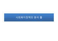 정책론 3장 사회복지정책의 분석 틀 -1