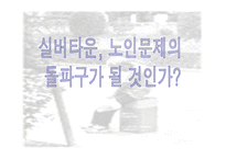 실버타운, 노인문제의 돌파구가 될 것인가 -1
