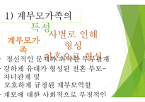 계부모가족의 부모역할 - 계부모가족의 특성,  계부모가족의 자녀양육문제 -6