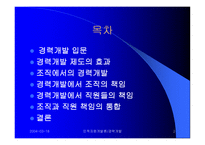 Career Development (경력개발) - 경력개발 입문, 경력개발 제도의 효과, 조직에서의 경력개발 -2