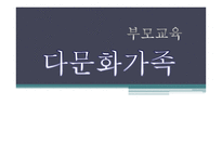 부모교육 - 다문화 가족의 개념, 다문화 가족의 일반적 특성 -1