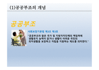 공공부조 - 공공부조, 국민기초생활보장제도, 각종제도, 개정부문 및 문제점 -4