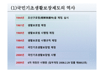 공공부조 - 공공부조, 국민기초생활보장제도, 각종제도, 개정부문 및 문제점 -10