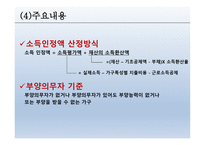 공공부조 - 공공부조, 국민기초생활보장제도, 각종제도, 개정부문 및 문제점 -17