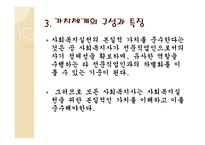 사회복지실천의 가치와 윤리 - 1  가치의 의미 2  가치체계의 구성과 특징 3  사회복지실천의 가치 4  가치, 지식, 기술의 상호관계 -6