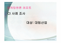 마케팅원론 레포트 - CI 사례 조사 대상 대림산업 -1