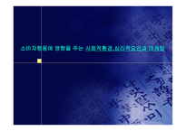 소비자행동에 영향을 주는 사회적환경,심리적요인과 마케팅 -1