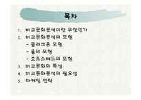 비교문화분석과 소비자행동 -2