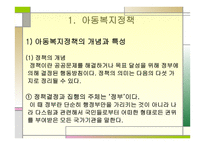아동 복지론 - 아동복지정책과 행정 -2
