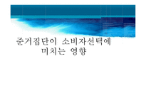 준거집단이 소비자선택에 미치는 영향 - 준거집단영향의 유형, 준거집단의 영향력의 결정요인 -1