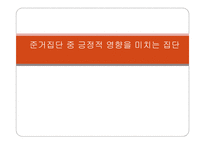 준거집단 중 긍정적 영향을 미치는 집단 -1
