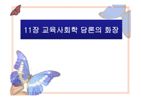 11장 교육사회학 담론의 화 장 -1