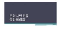 문화시민운동 중앙협의회 - 조직도, 주요활동 내용 -1