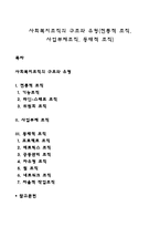 사회복지조직의 구조와 유형(전통적 조직, 사업부제조직, 동태적 조직)-1