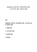 [농촌문제] 농촌사회의 문제(경제적 문제, 인구구조적 문제, 문화적 문제)-1