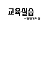 교육실습 일일계획안 - 여름을 건강하게 보내요 -1