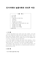도시 사회와 농촌 사회의 의식주 비교 -1