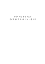 소비자 행동 분석 레포트 - 심리적 요인을 활용한 광고 사례 분석 -1