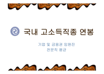 프로스포츠와 연봉 -8