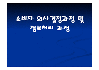 소비자 의사결정과정 및 정보처리 과정 -1