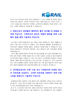 코레일자기소개서] 2020년 상반기 6급 코레일자기소개서 +면접질문 코레일자기소개서예문 코레일자기소개서 한국철도공사자기소개서 한국철도공사 자소서-3