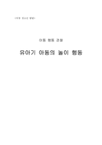 [아동발달관찰] 생후 36개월의 유아기 아동의 놀이 행동-1