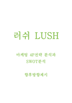 러쉬 LUSH 마케팅 4P전략 분석과 SWOT분석-1
