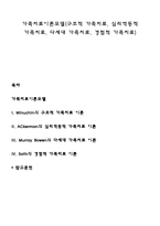 가족치료이론모델(구조적 가족치료, 심리역동적 가족치료, 다세대 가족치료, 경험적 가족치료)-1