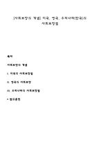 [사회보장의 개념] 미국, 영국, 우리나라(한국)의 사회보장법-1