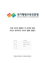 [학점은행제 최신 A자료] 산업심리학, 인생 커리어 플랜의 각 단계에 맞춰 자신이 생각하는 커리어 플랜 만들-1