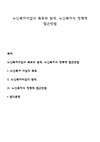 노인복지사업의 목표와 원칙, 노인복지의 정책적 접근방법-1