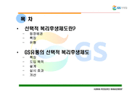 [인사관리] gs유통의 선택적 복리후생제도-2