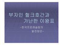 한국프로레슬링의 발전방안-1