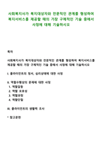 사회복지사가 복지대상자와 전문적인 관계를 형성하여 복지서비스를 제공할 때의 가장 구체적인 기술 중에서 사정에 대해 기술하시오-1