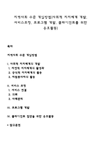 지역사회 수준 개입방법(사회적 지지체계 개발, 서비스조정, 프로그램 개발, 클라이언트를 위한 옹호활동)-1