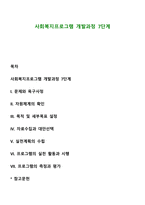 사회복지프로그램 개발과정 7단계-1