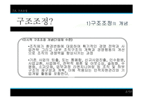 구조조정 구조조정의 효과 구조조정의 유형 리엔지니어링 워크아웃 리스트럭쳐링 TQM 리인벤팅 리오리엔테이셔링 M&A-5